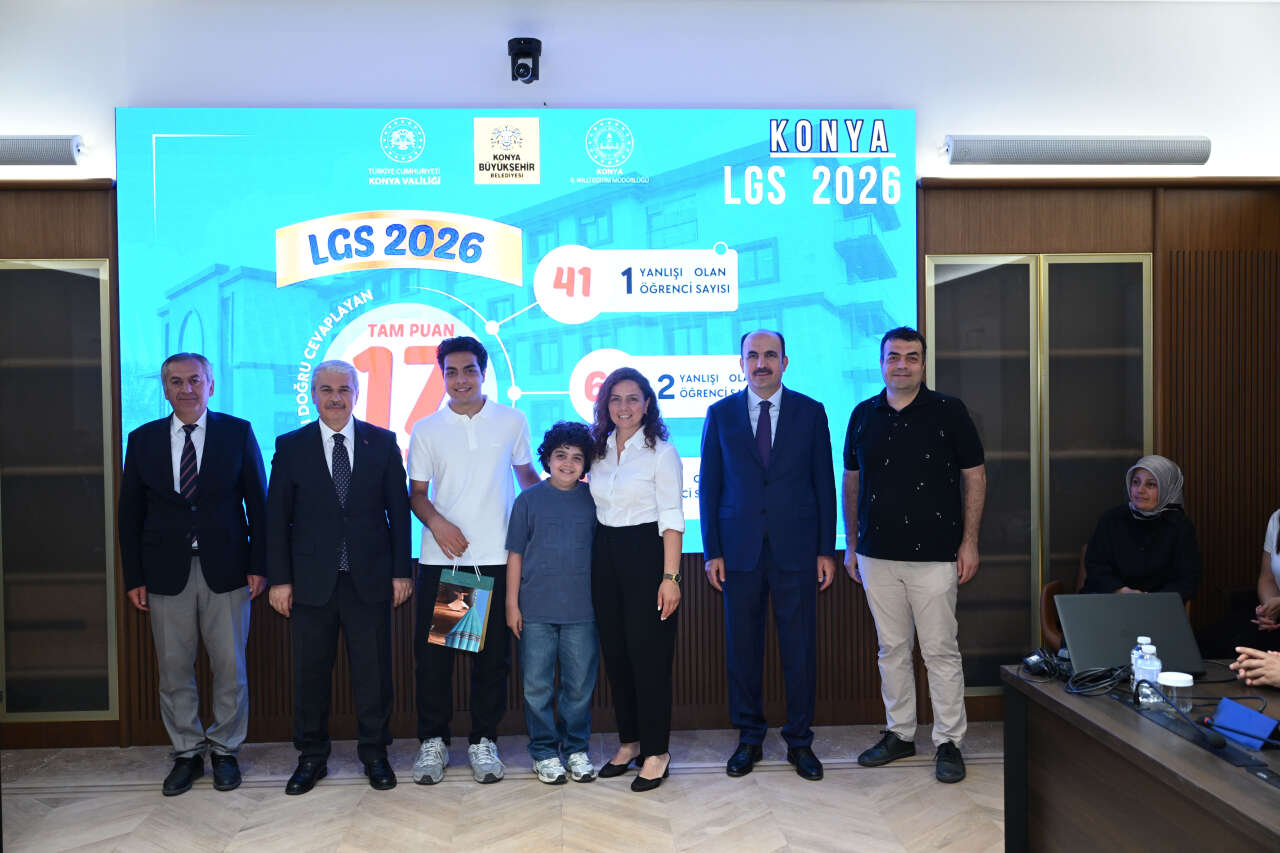 Konya'nın LGS gururu! 17 ismi şehir protokolü ödüllendirdi 7
